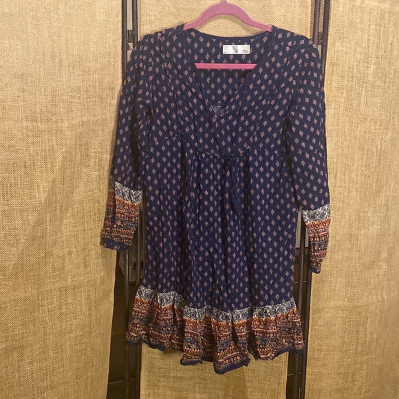 Time and Tru Boho Peasant Paisley Print Dress S - Picture 13 of 16